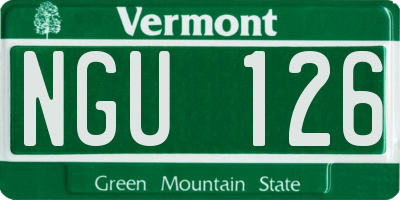 VT license plate NGU126
