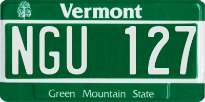 VT license plate NGU127