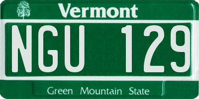 VT license plate NGU129