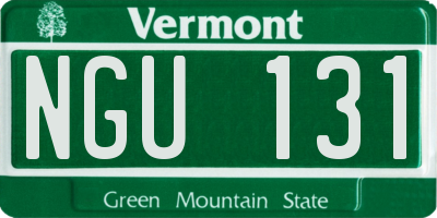 VT license plate NGU131