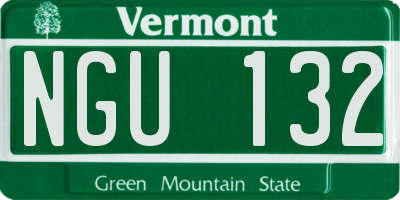 VT license plate NGU132