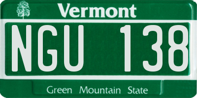 VT license plate NGU138