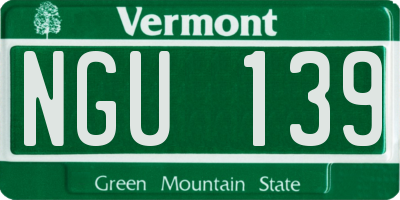 VT license plate NGU139
