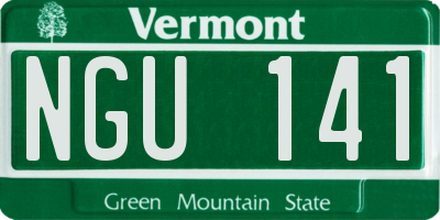 VT license plate NGU141
