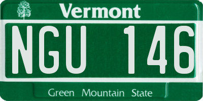 VT license plate NGU146