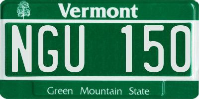 VT license plate NGU150