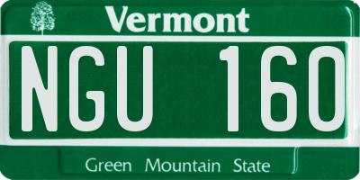 VT license plate NGU160