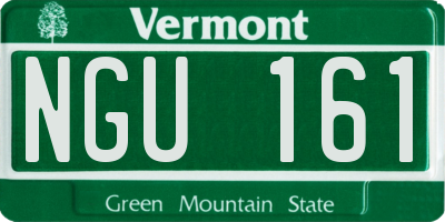 VT license plate NGU161