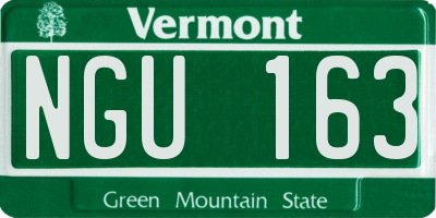 VT license plate NGU163