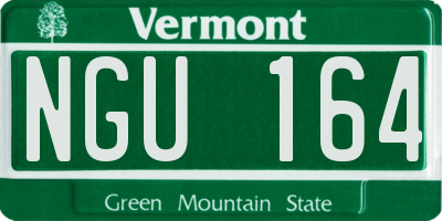 VT license plate NGU164