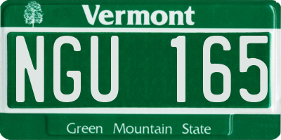VT license plate NGU165