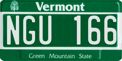VT license plate NGU166
