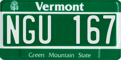 VT license plate NGU167