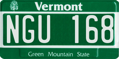 VT license plate NGU168