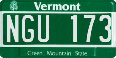 VT license plate NGU173