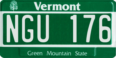 VT license plate NGU176