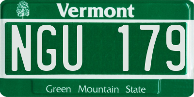 VT license plate NGU179
