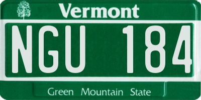VT license plate NGU184