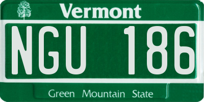 VT license plate NGU186