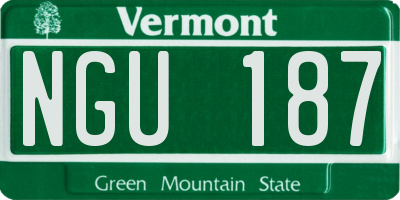 VT license plate NGU187