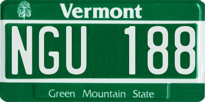 VT license plate NGU188