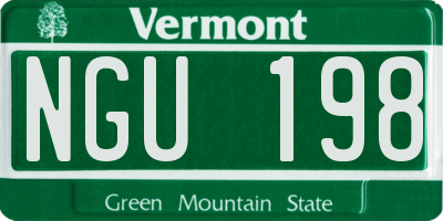 VT license plate NGU198