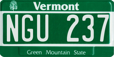 VT license plate NGU237