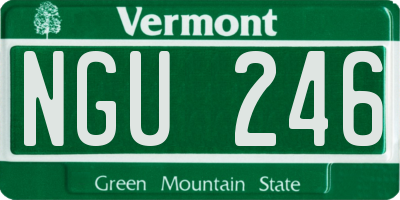 VT license plate NGU246
