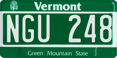 VT license plate NGU248