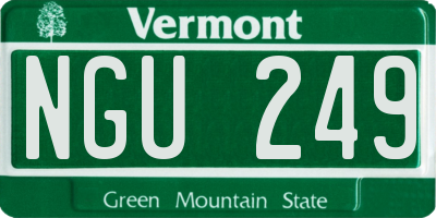 VT license plate NGU249