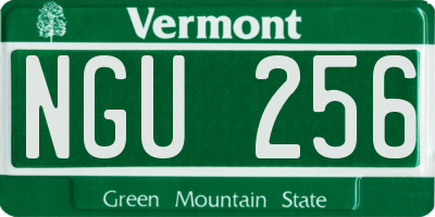 VT license plate NGU256