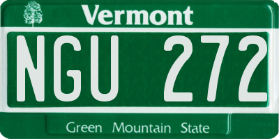 VT license plate NGU272