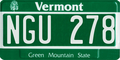 VT license plate NGU278