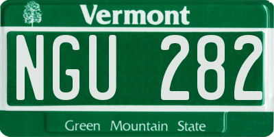 VT license plate NGU282