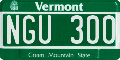 VT license plate NGU300