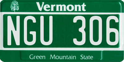 VT license plate NGU306