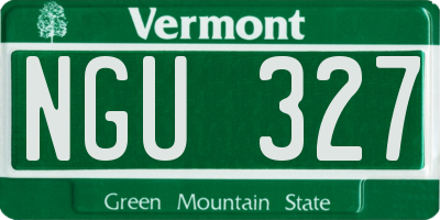 VT license plate NGU327