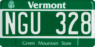VT license plate NGU328