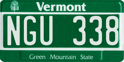 VT license plate NGU338