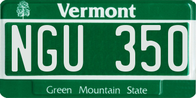 VT license plate NGU350
