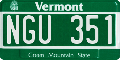 VT license plate NGU351