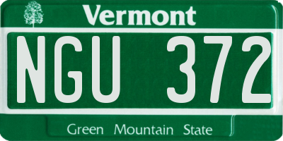 VT license plate NGU372