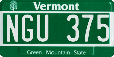 VT license plate NGU375
