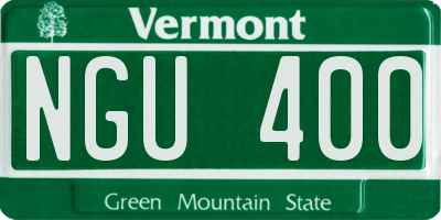 VT license plate NGU400