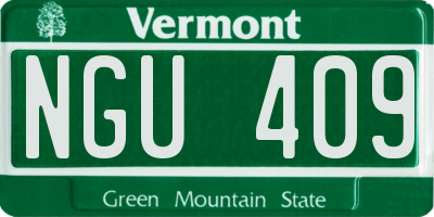 VT license plate NGU409