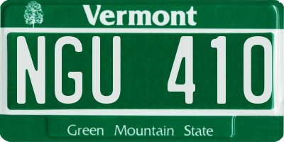 VT license plate NGU410
