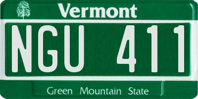 VT license plate NGU411
