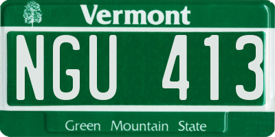 VT license plate NGU413