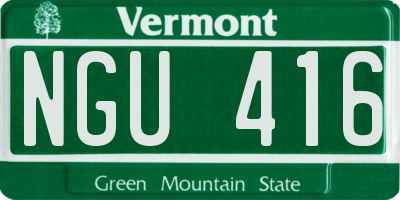 VT license plate NGU416
