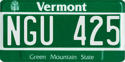 VT license plate NGU425